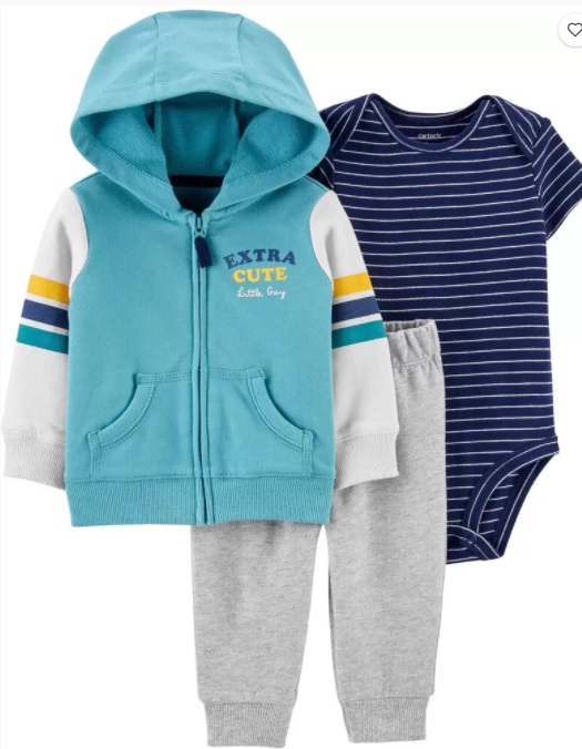 3-Piece Striped Little Jacket Set